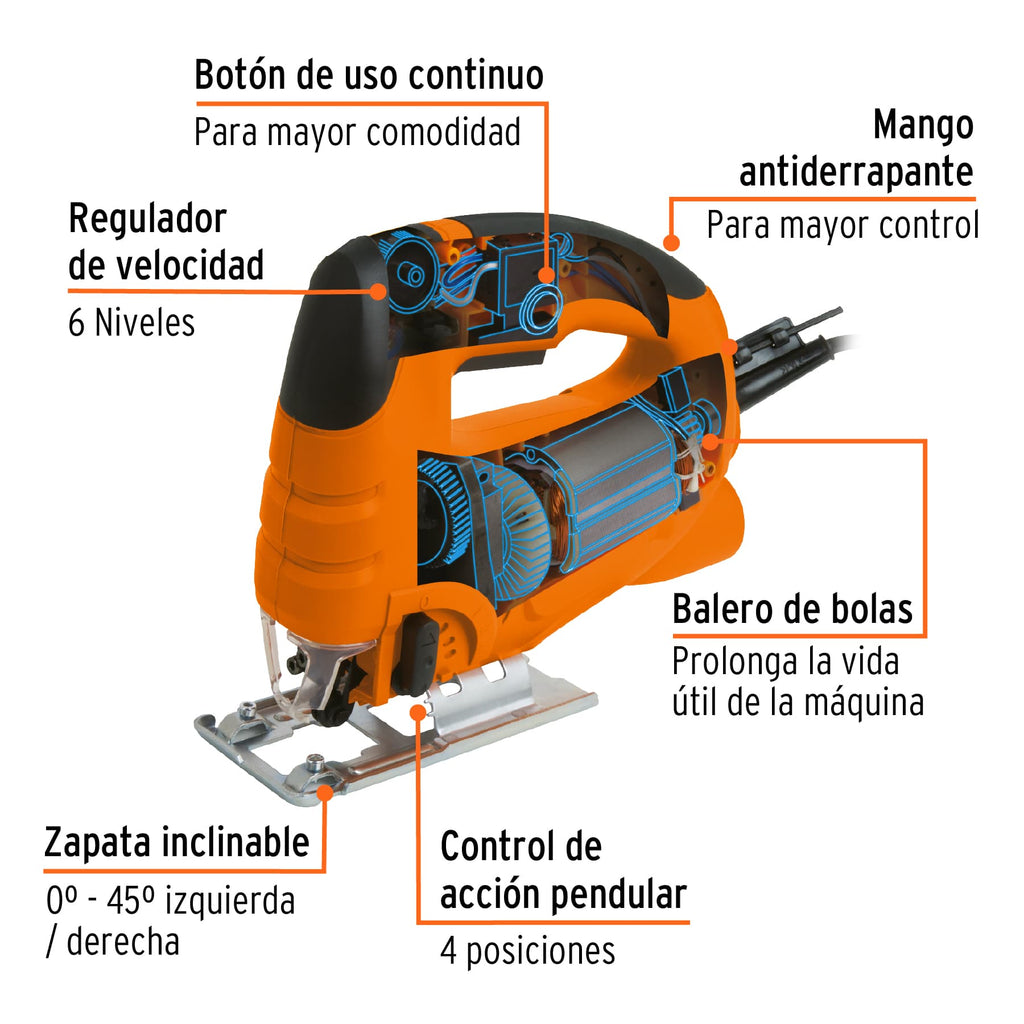 Sierra Caladora Profesional 550 W Truper