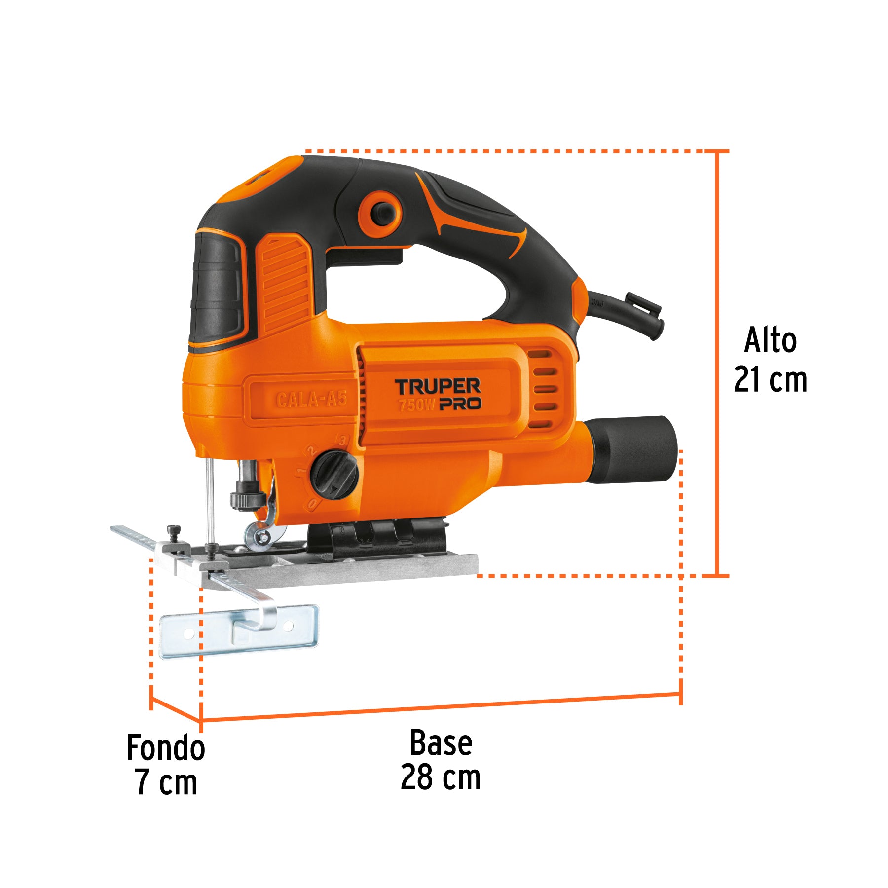 Sierra caladora 750 W 5.9 A velocidad variable, profesiona