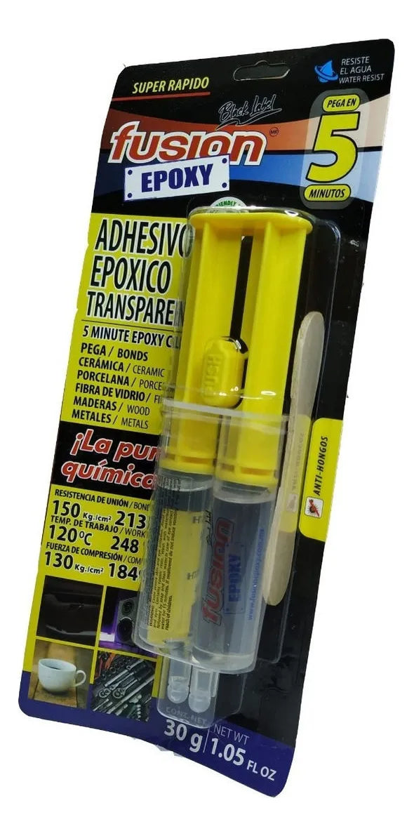 Pegamento Fusión Epoxy Jeringa Transparente