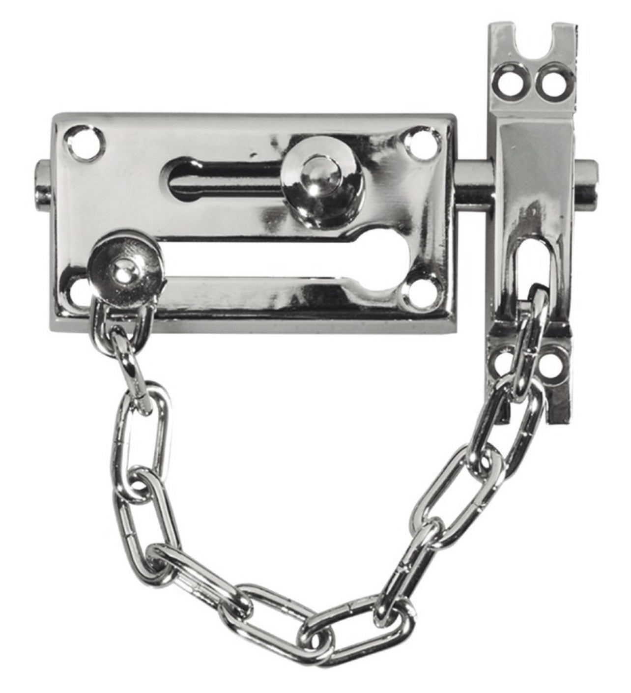 Pasador Con Cadena Para Puerta Fabricado En Acero Lion Tools Color Cromado