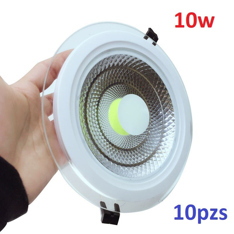 Luminario led cob empotrable 10w blanco frio