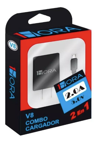 Cargador USB con cable Micro USB a V8 Cargador Universal 1hora