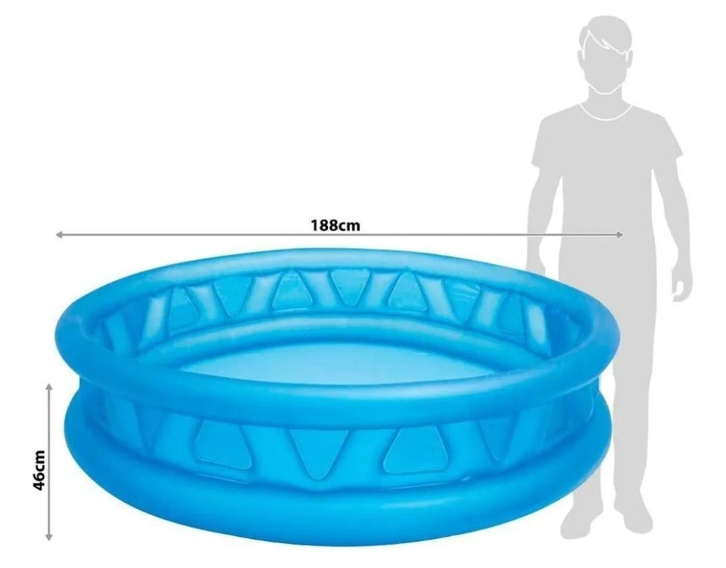 Alberca Piscina Circular Inflable Con Relieve De Niños Intex Color Azul