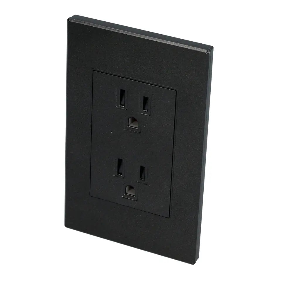 Placa Contacto Duplex Surtek Linea Premium Negro
