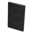Placa Contacto Duplex Surtek Linea Premium Negro