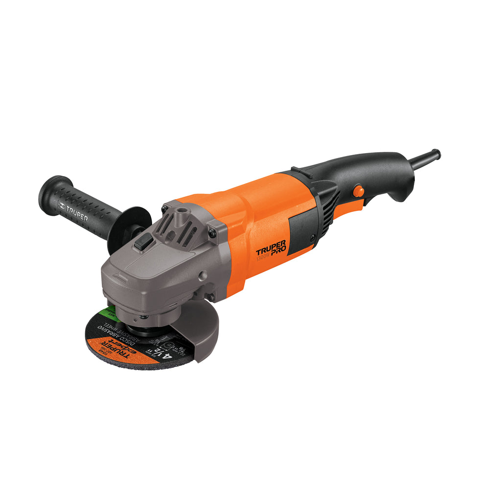 Esmeriladora angular 4-1/2", 1300W, TRUPER PRO