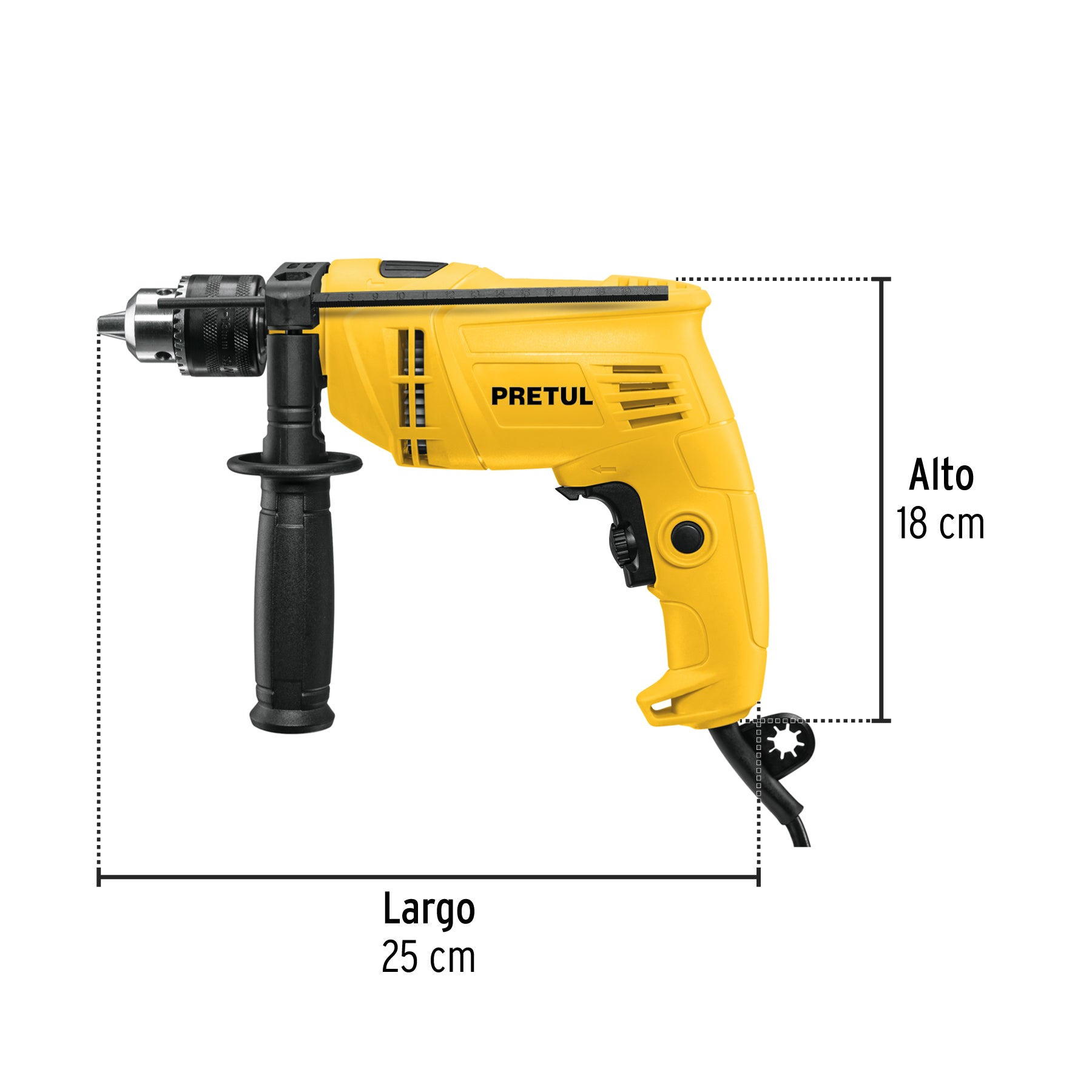 Rotomartillo 1/2", 550 W, Pretul