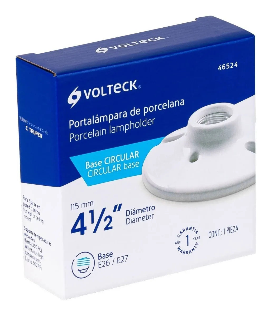 Porcelana 4 1/2 Circular Volteck 46524 Blanco