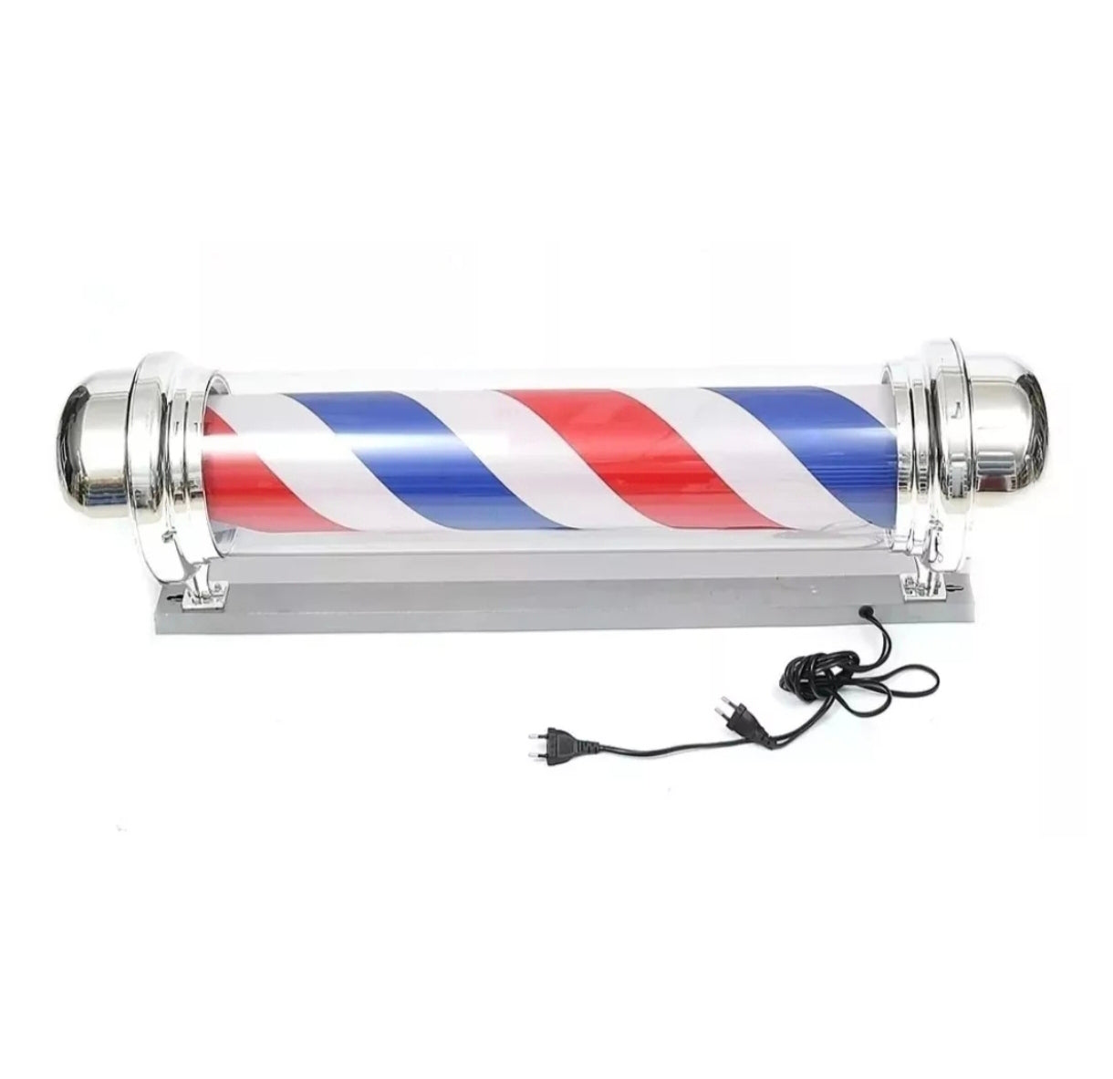 Caramelo Giratorio Para Barberia Super Llamativo led cromado 95 cm