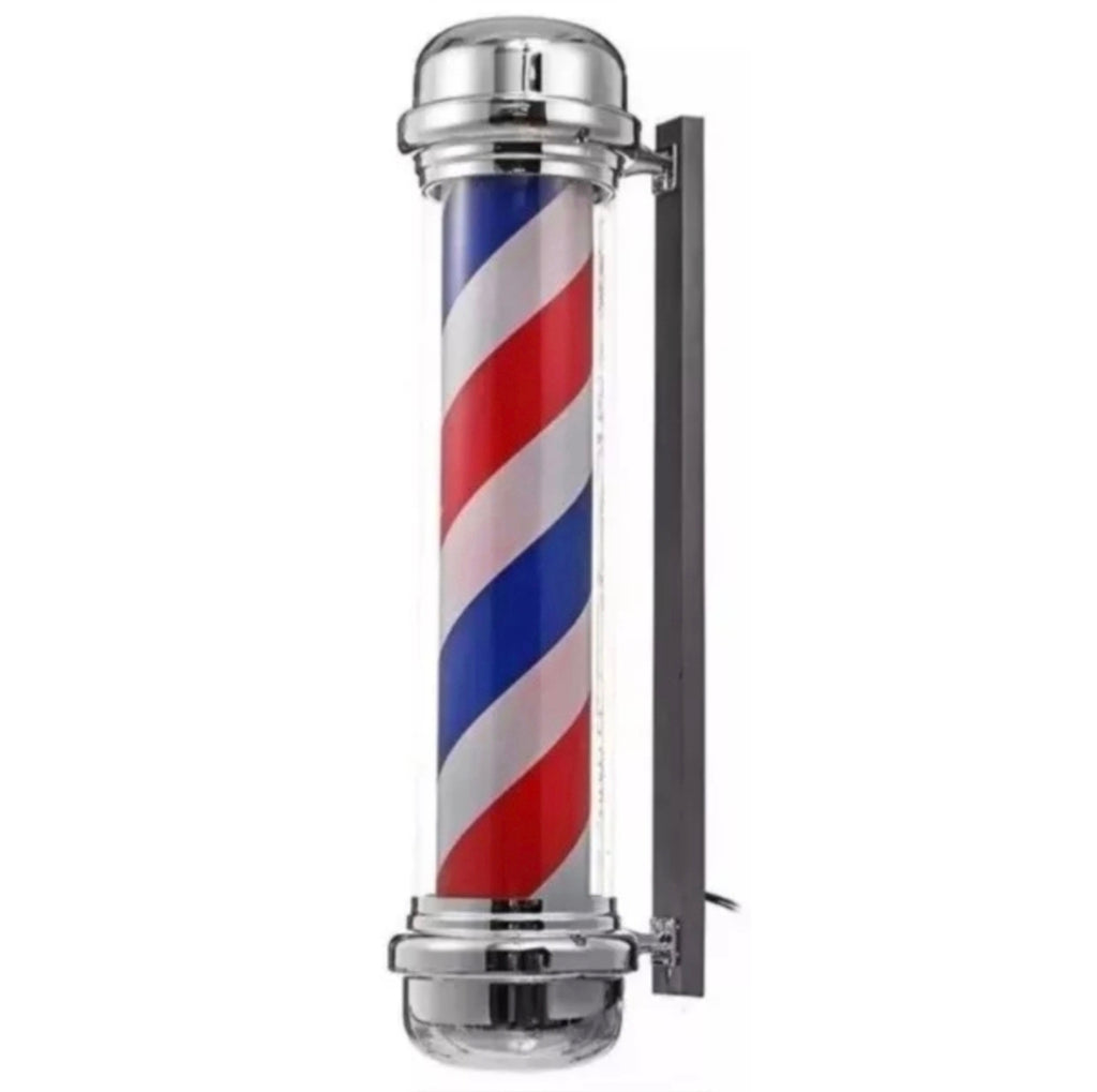 Caramelo Giratorio Para Barberia Super Llamativo led cromado 95 cm