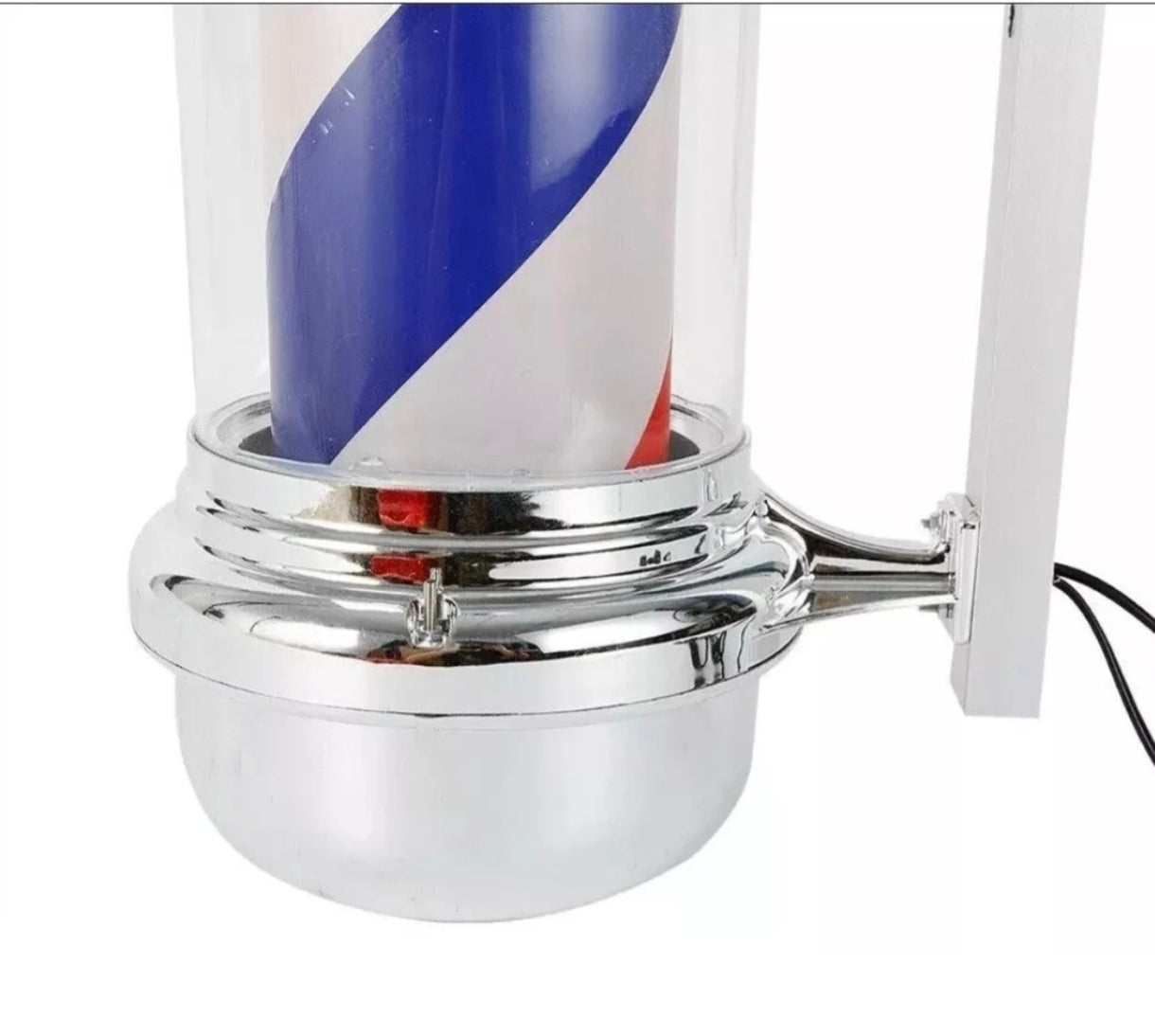 Caramelo Giratorio Para Barberia Super Llamativo led cromado 95 cm