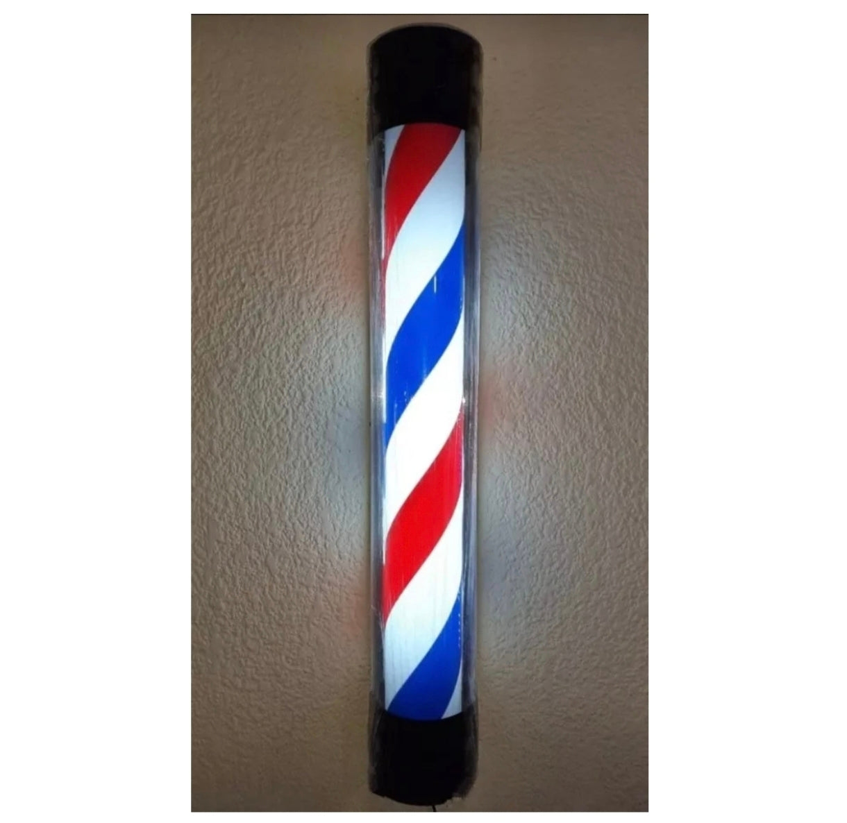 Caramelo Giratorio Para Barbería 90 Cm Poste Con Luz