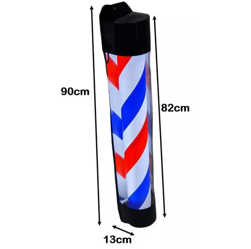 Caramelo Giratorio Para Barbería 90 Cm Poste Con Luz