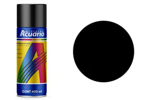 Esmalte Pintura Spray Aerosol 400ml Secado Rapido Negro Brillante