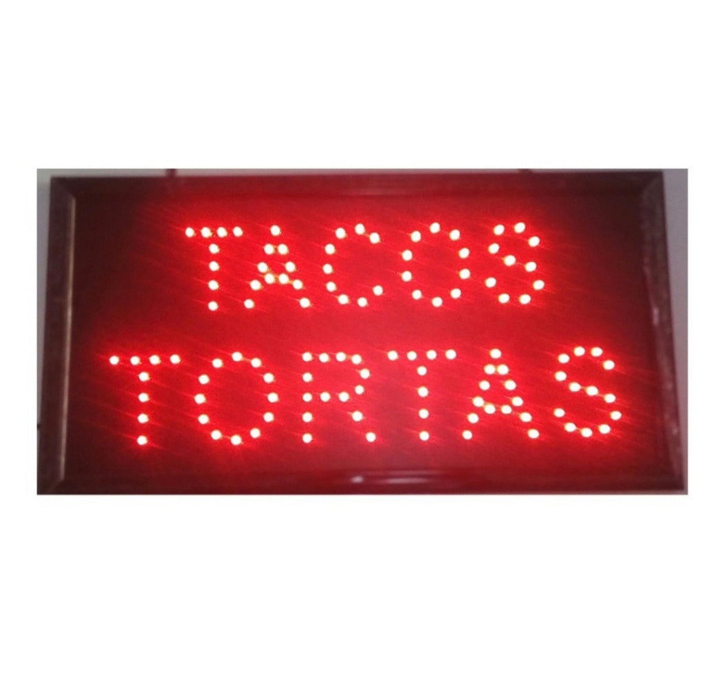 LETRERO LED TACOS TORTAS