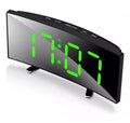 Relog Despertador Digital Led Verde Tipo Espejo De Mesa Verde