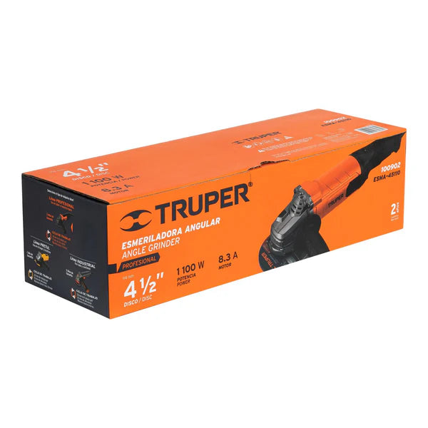 Esmeriladora angular 4-1/2", profesional, 1100 W