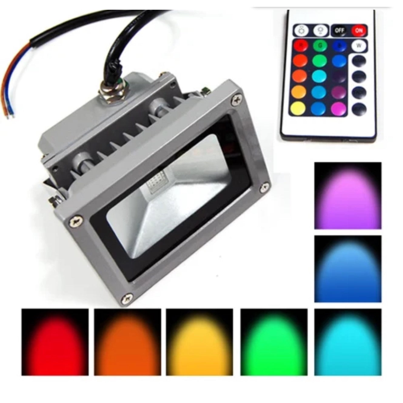 REFLECTOR LED RGB 10W EXTERIOR C/ CONTROL