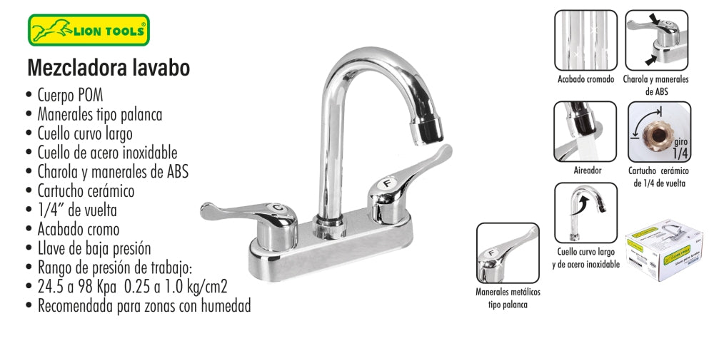 Mezcladora lavabo 3553 plateado cromado